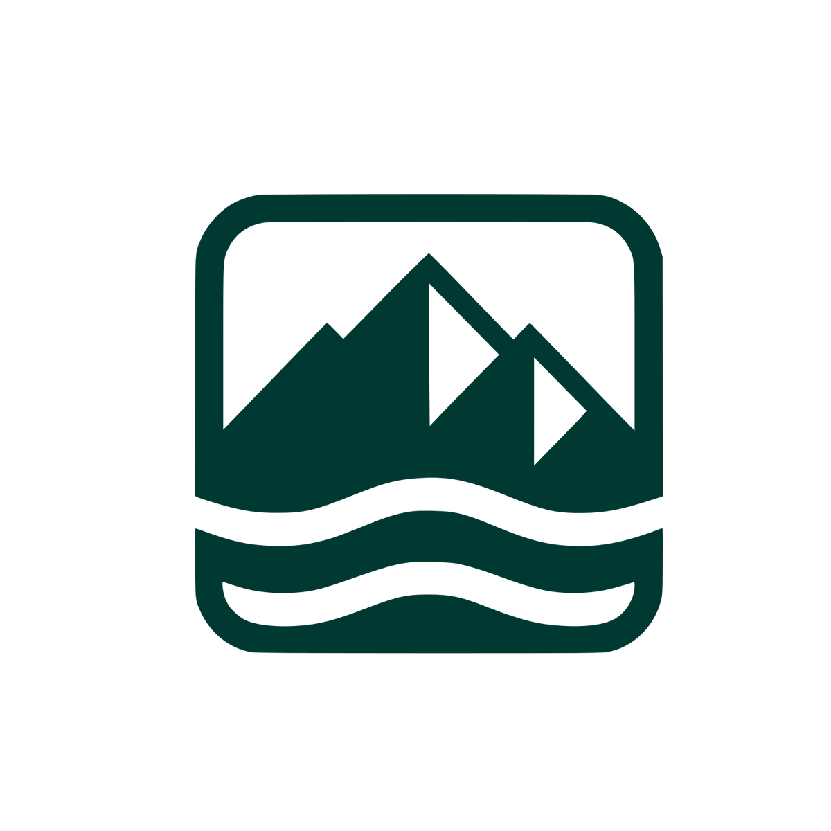Mountain Range Logo #003932