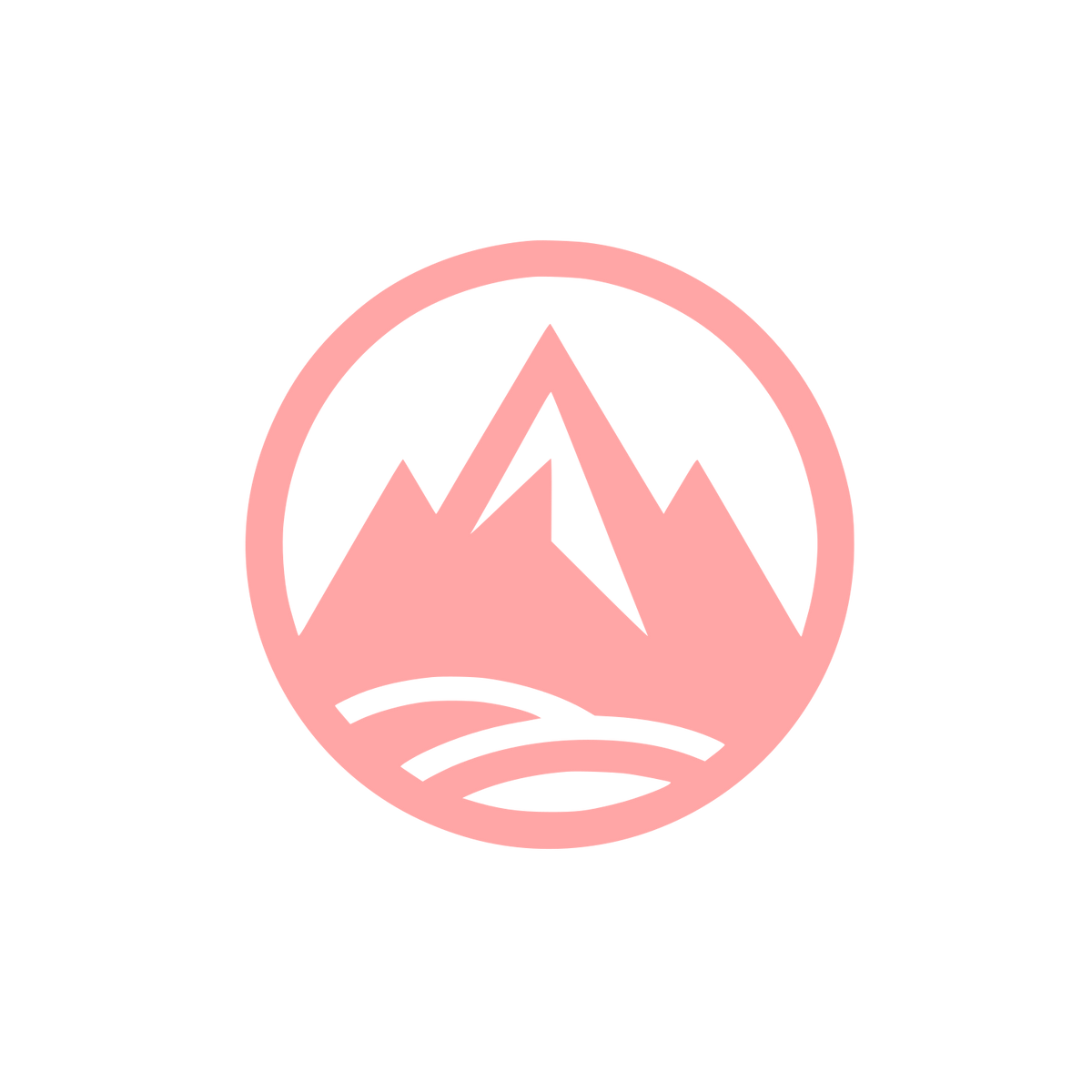 Mountain Range Logo #ffa6a6