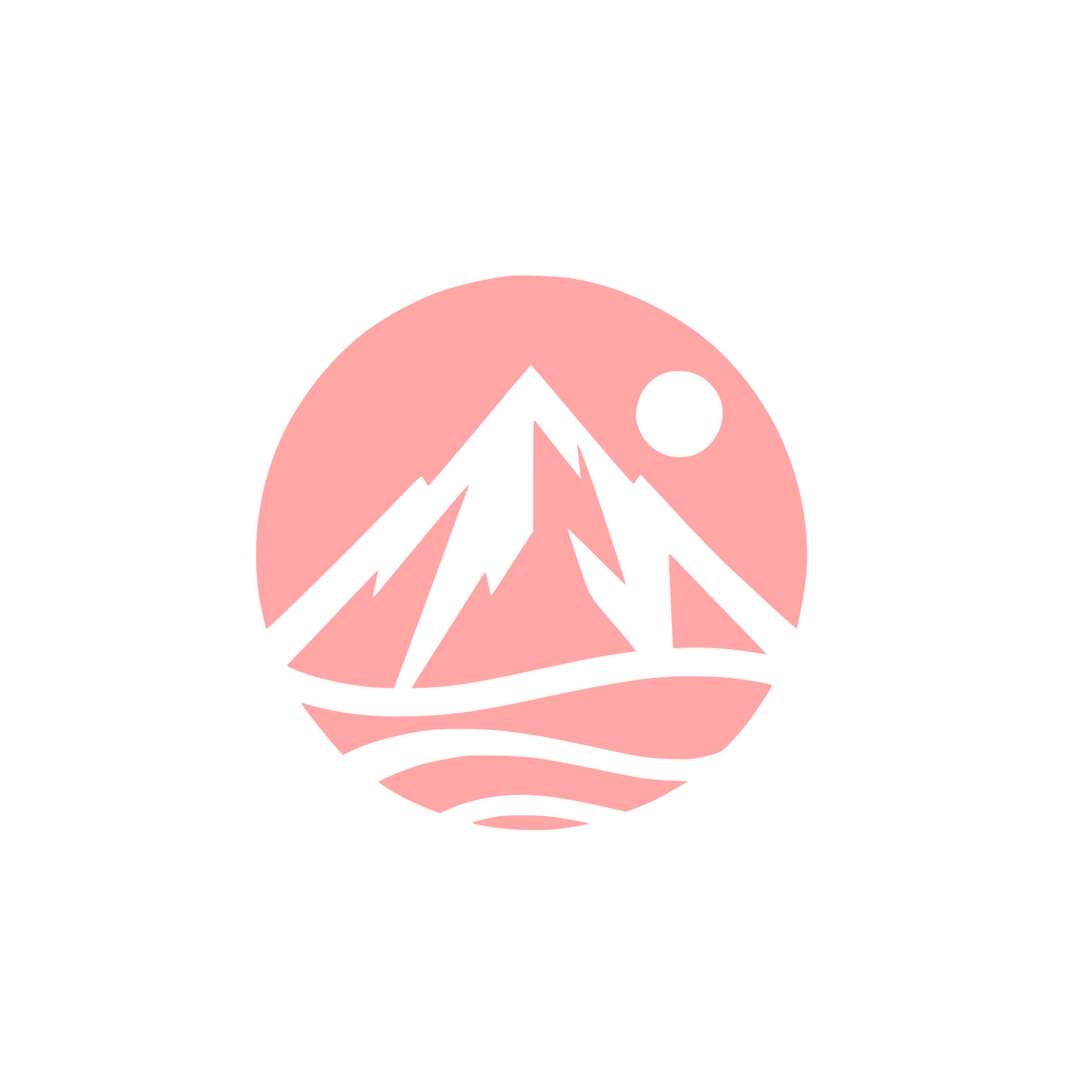 Mountain Landscape Logo #ffa6a6
