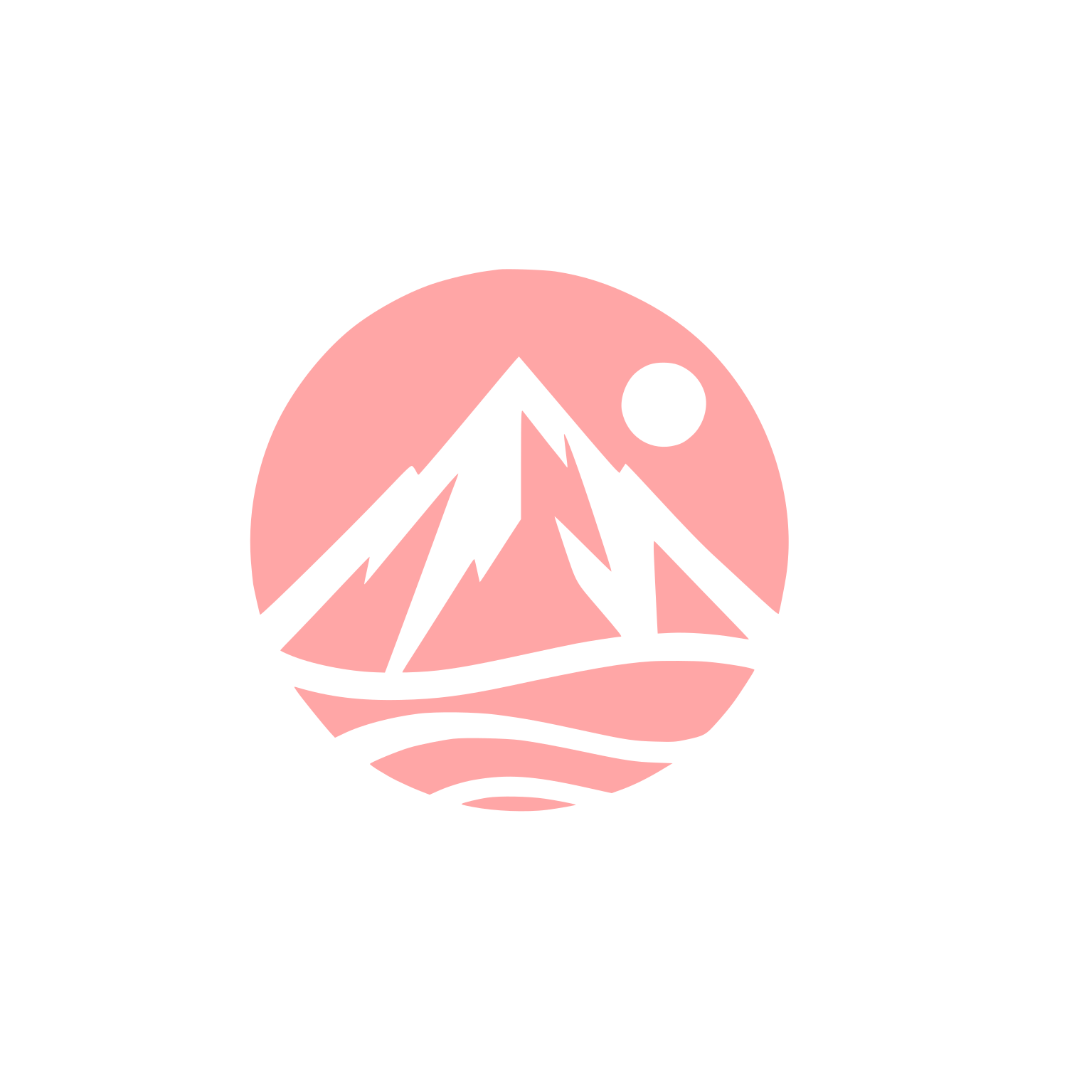 Mountain Landscape Logo #ffa6a6