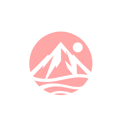 Mountain Landscape Logo #ffa6a6