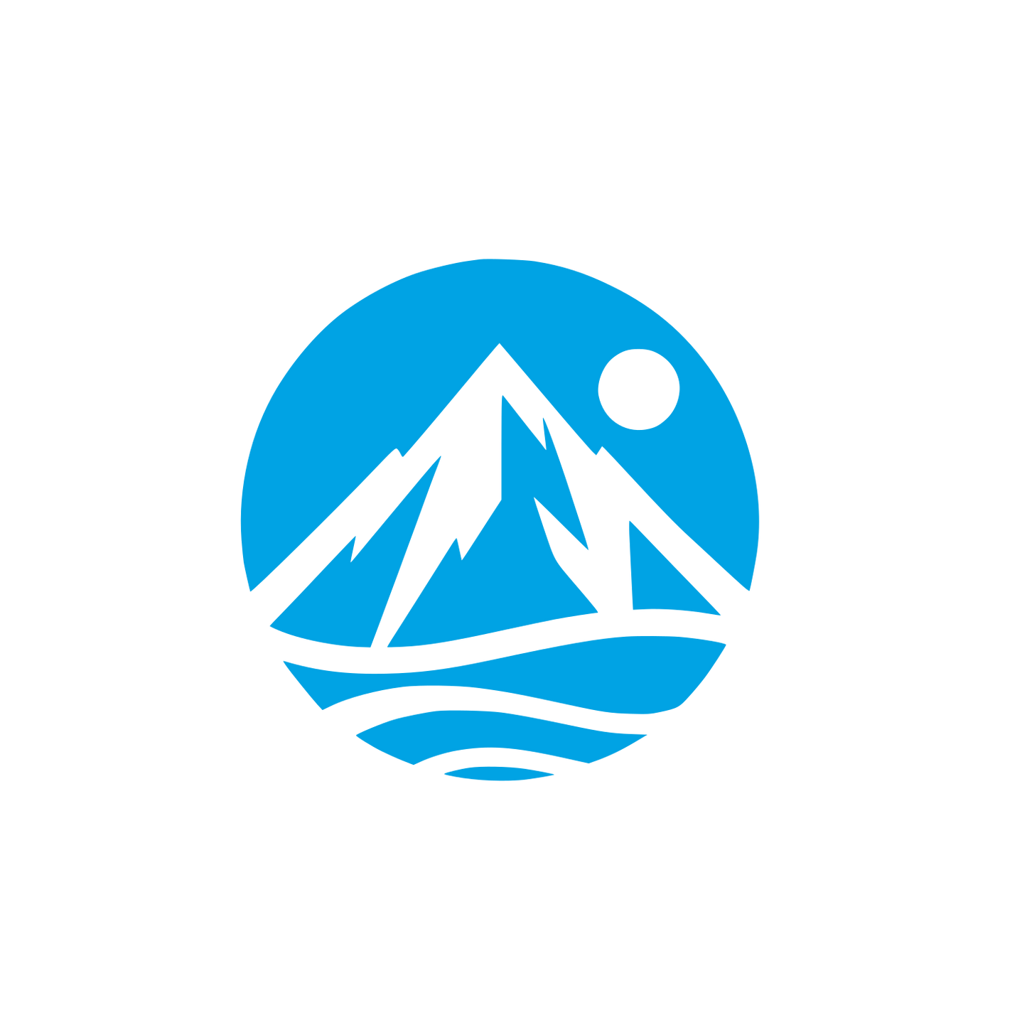 Mountain Landscape Logo #00a3e4