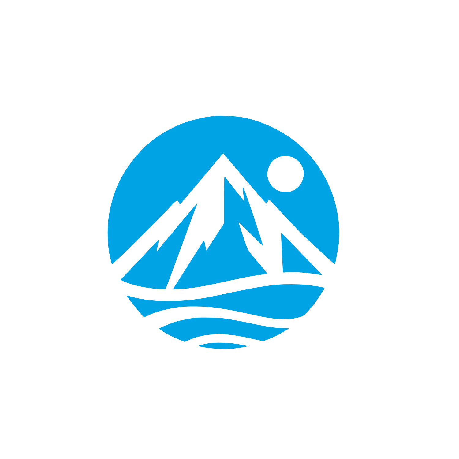 Mountain Landscape Logo #00a3e4