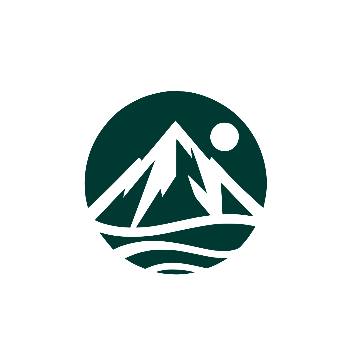 Mountain Landscape Logo #003932