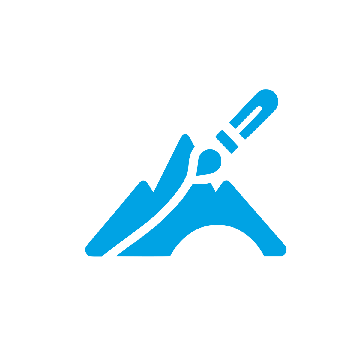 Mountain Knife Logo #00a3e4