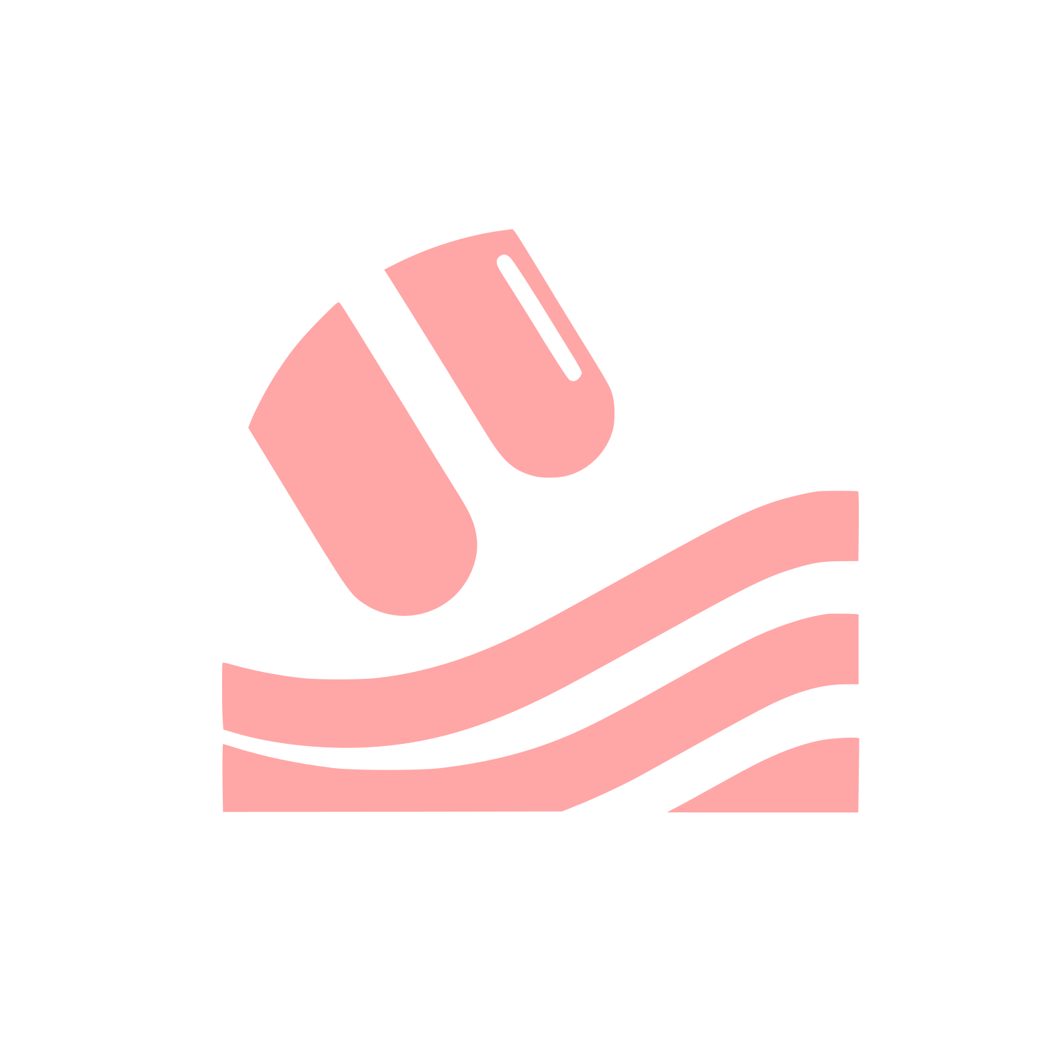 Abstract Wave Nail Logo #ffa6a6