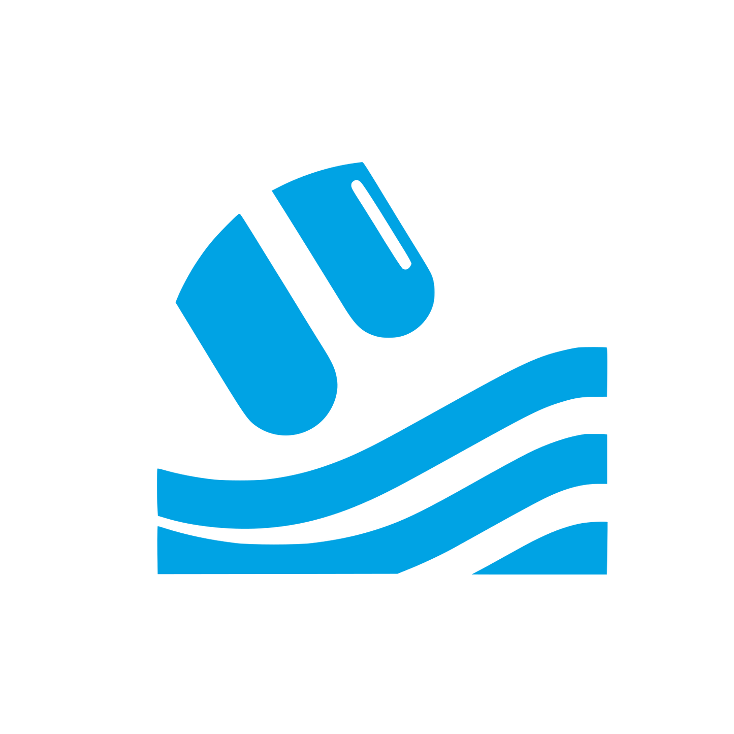 Abstract Wave Nail Logo #00a3e4