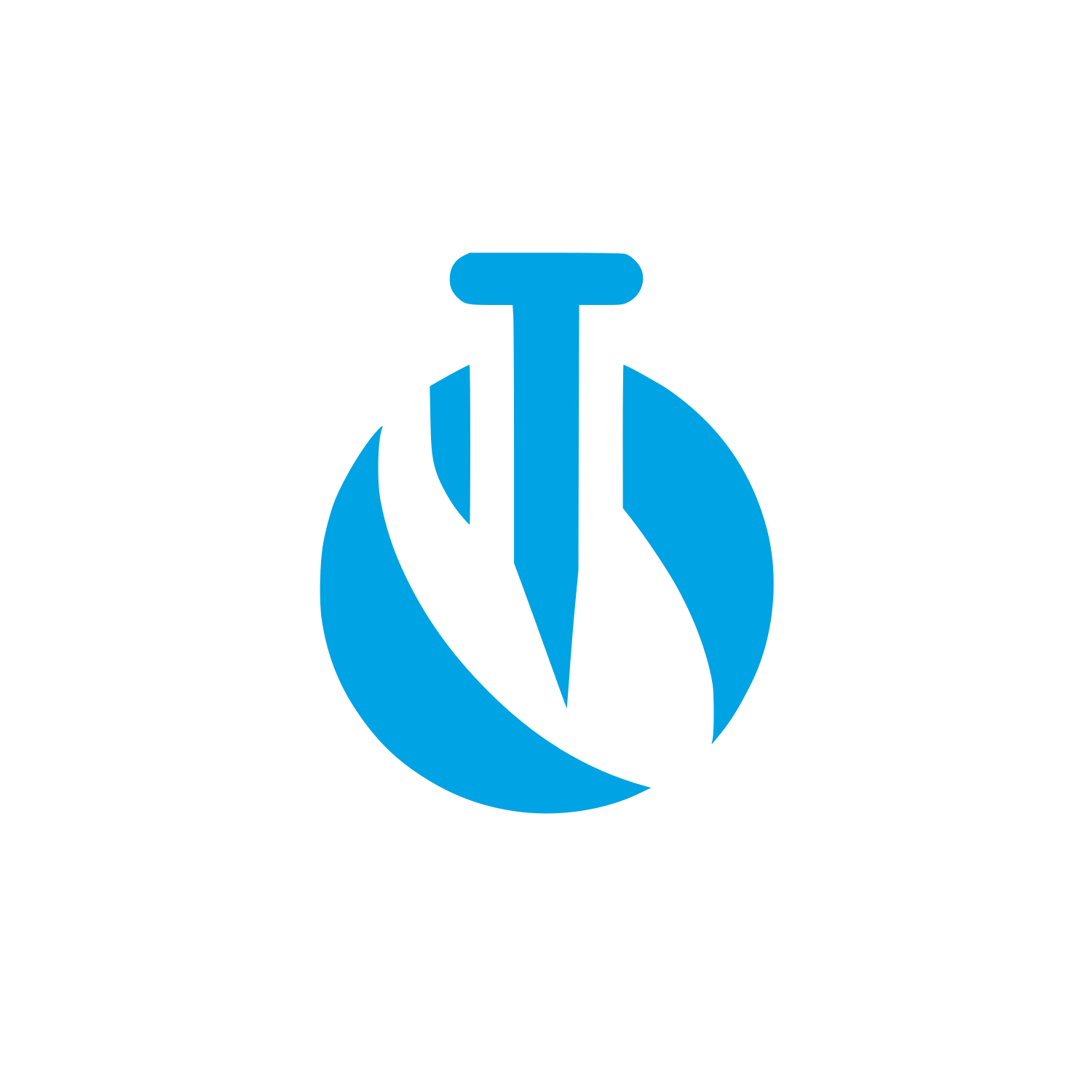 Monogram Circle Logo #00a3e4