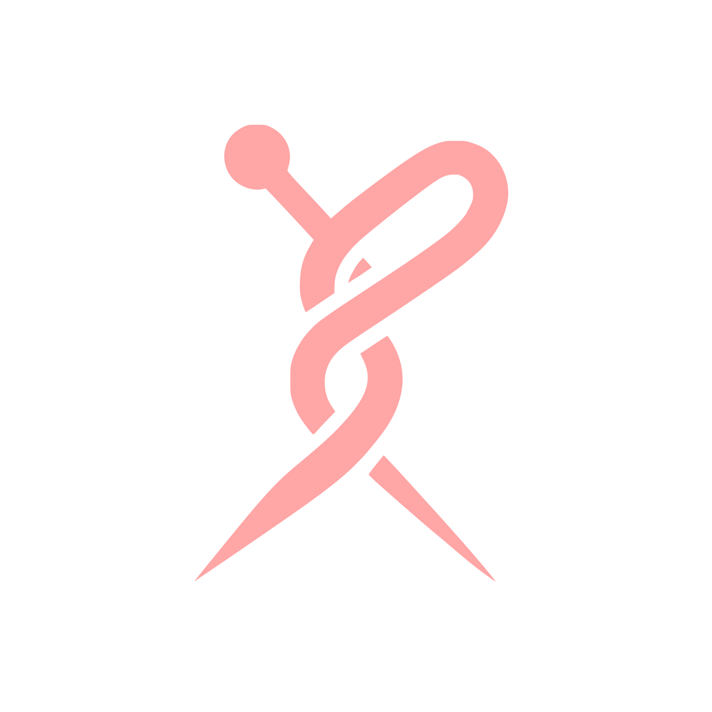 Abstract Needle Logo #ffa6a6