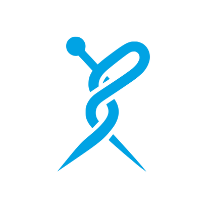 Abstract Needle Logo #00a3e4