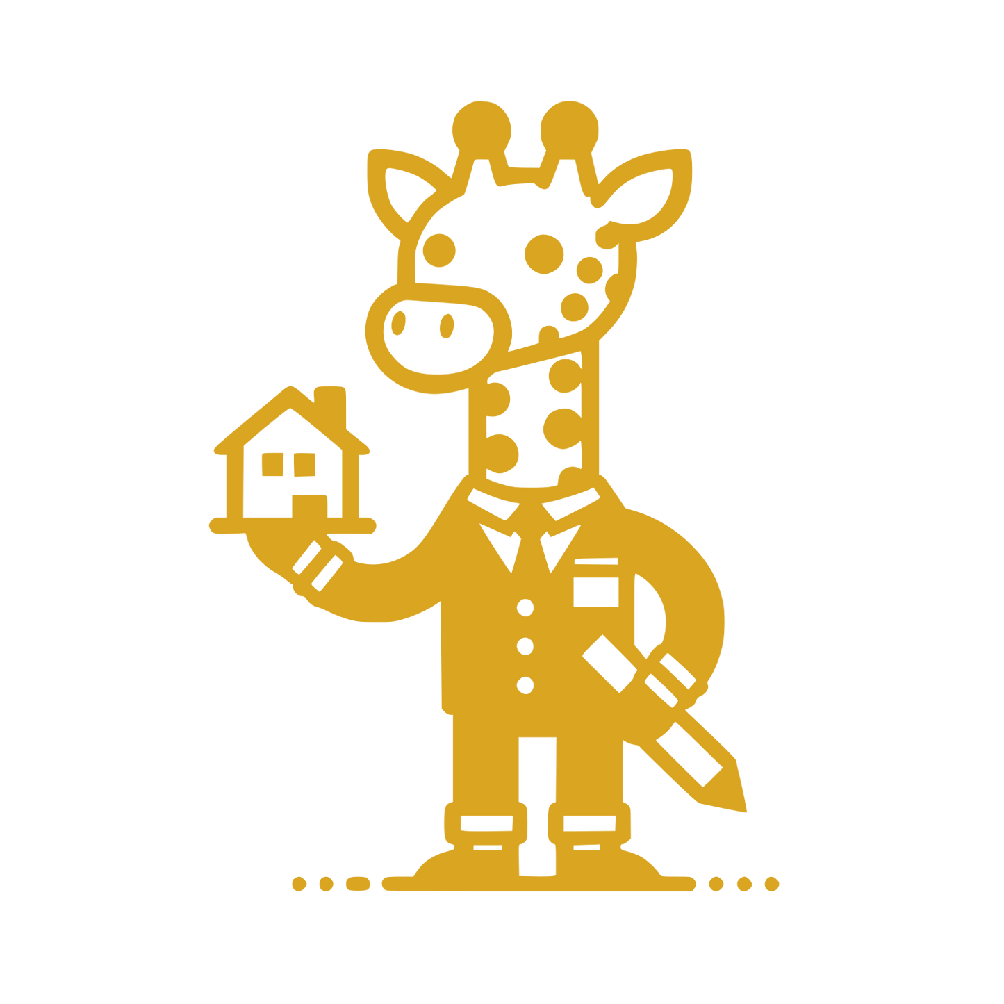 Giraffe in Suit Logo #DAA520