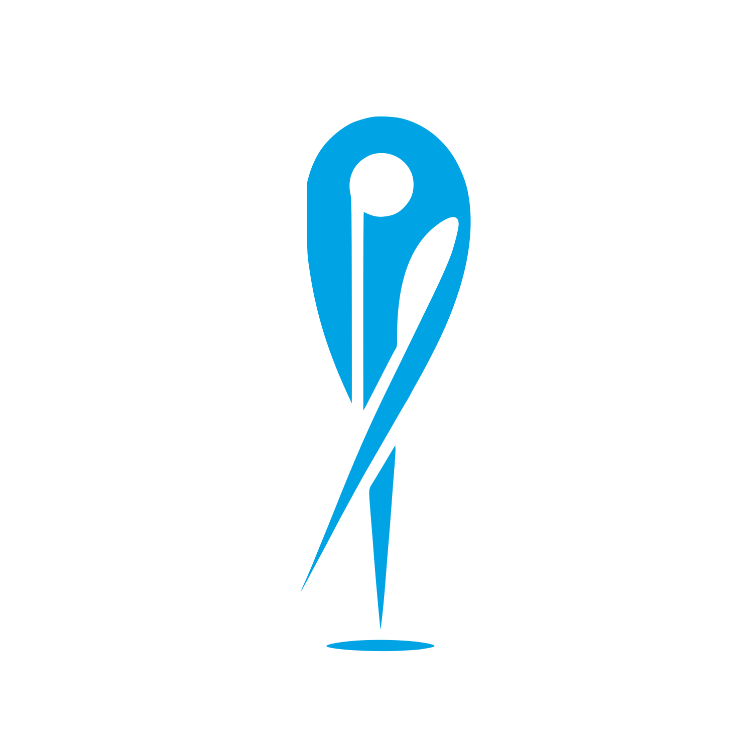 Needle Pin Logo #00a3e4