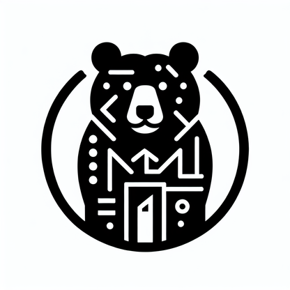 Geometric Bear Face Logo