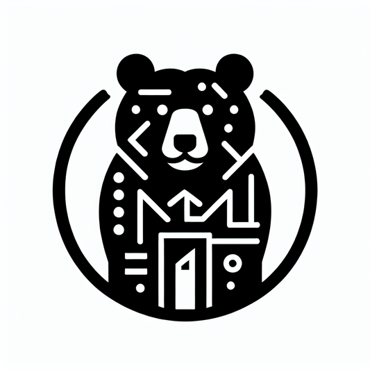 Geometric Bear Face Logo