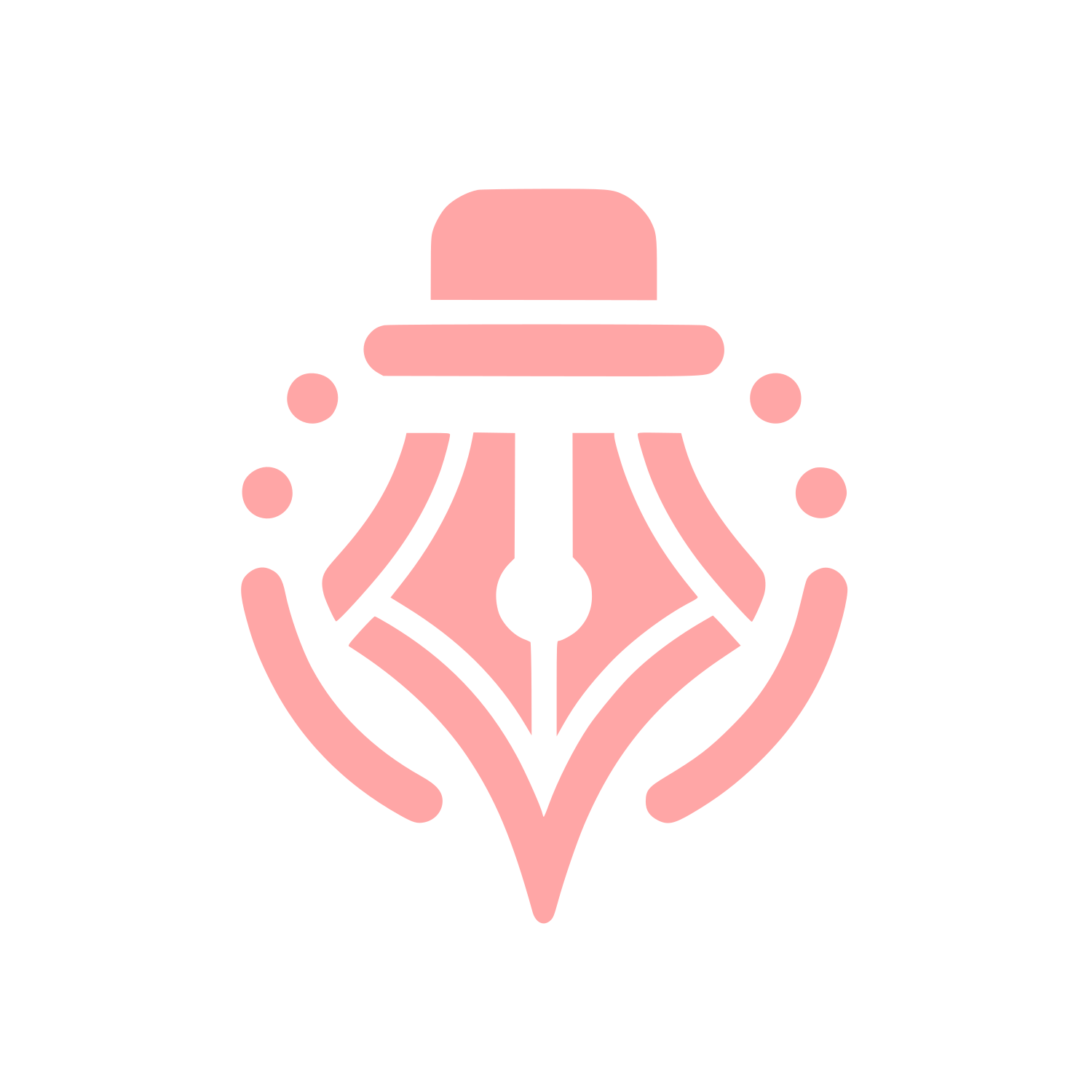 Pen Nib Logo #ffa6a6