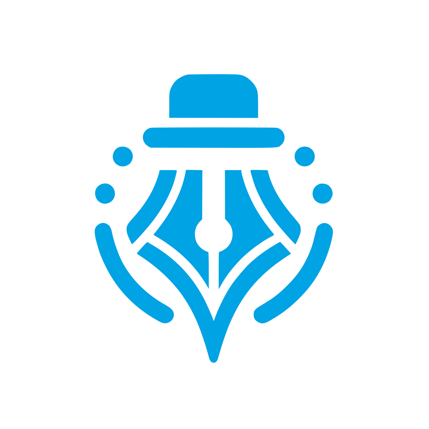 Pen Nib Logo #00a3e4