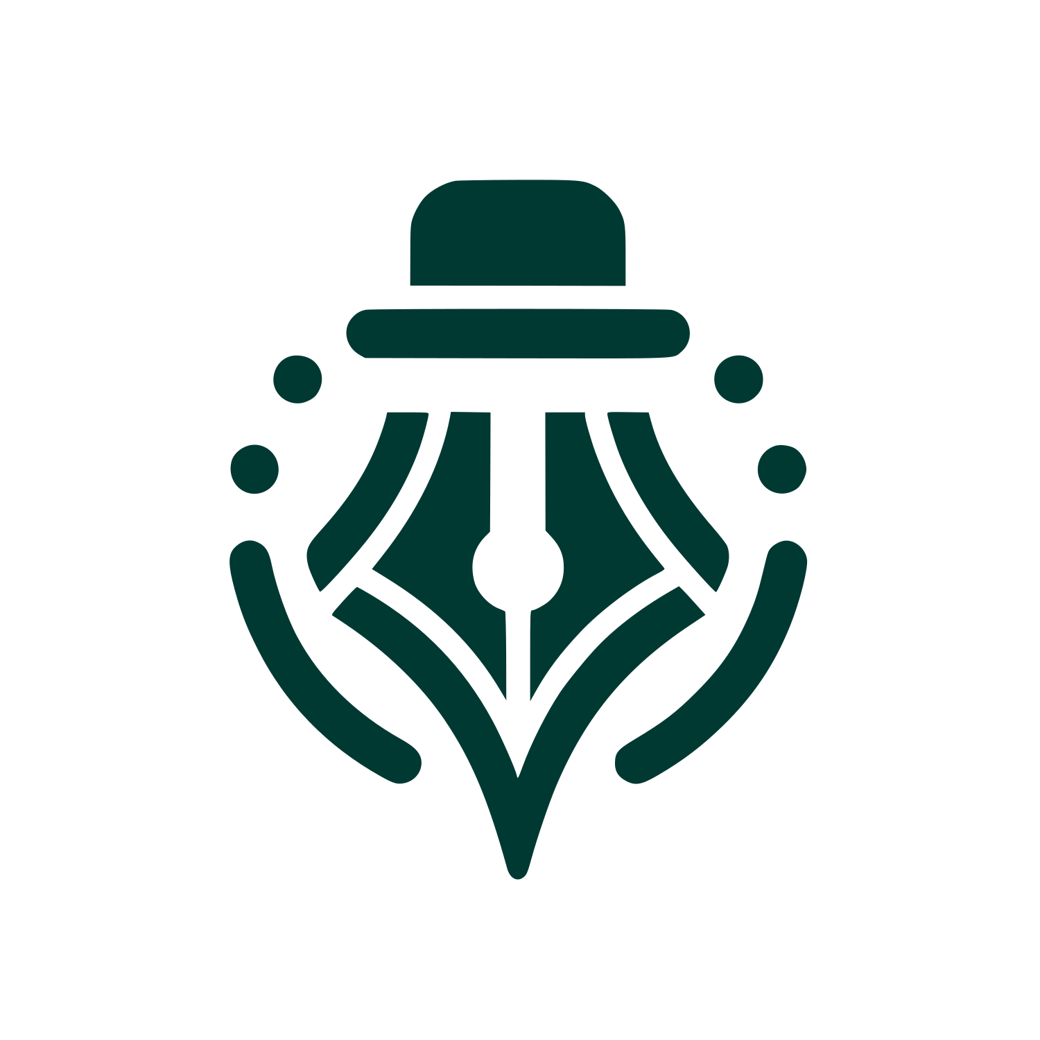 Pen Nib Logo #003932