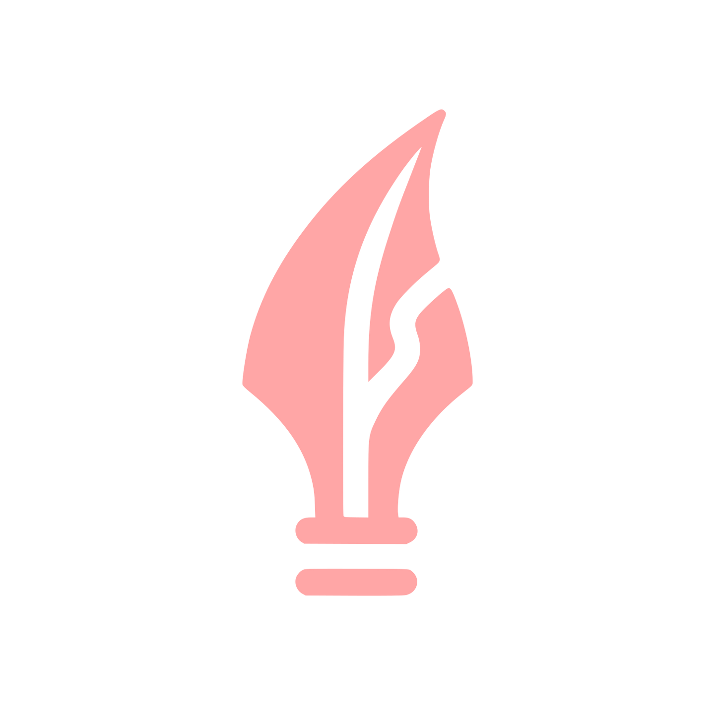 Quill Pen Logo #ffa6a6
