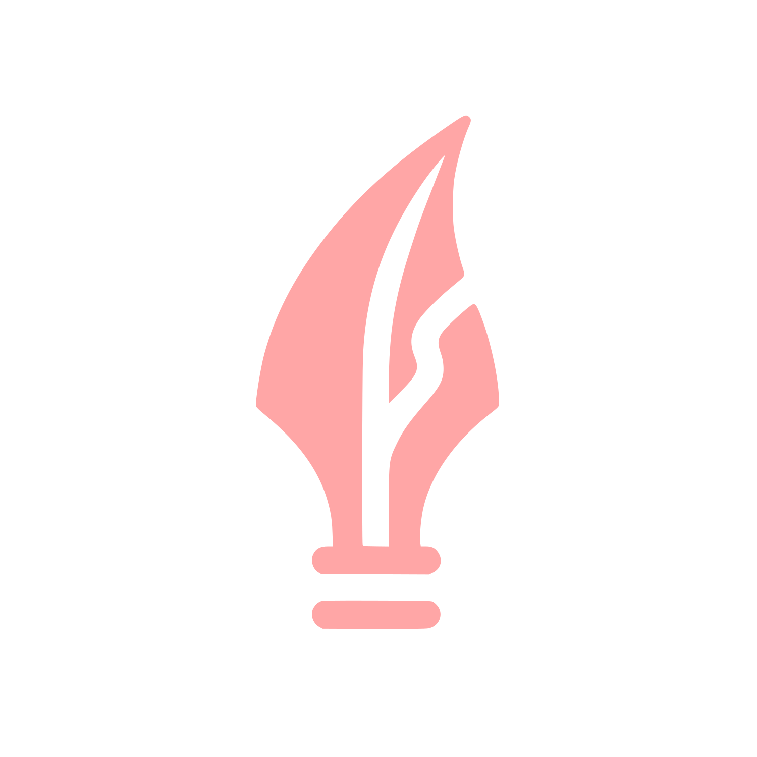 Quill Pen Logo #ffa6a6