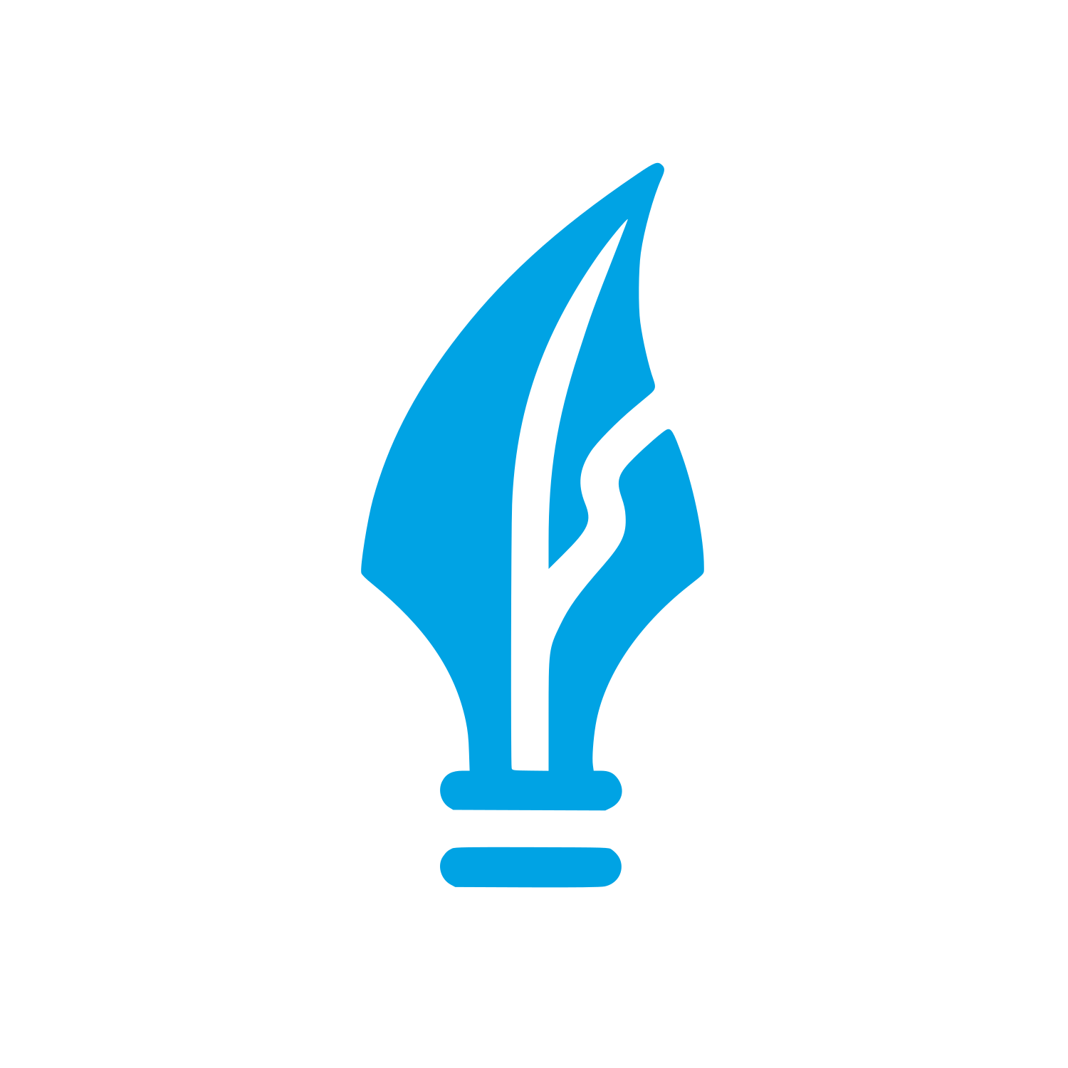 Quill Pen Logo #00a3e4