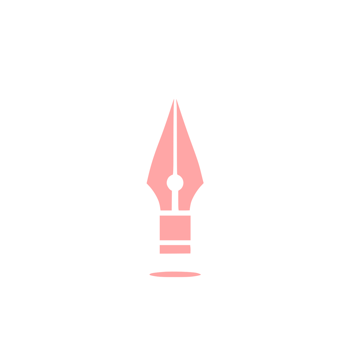Ink Pen Nib Logo #ffa6a6