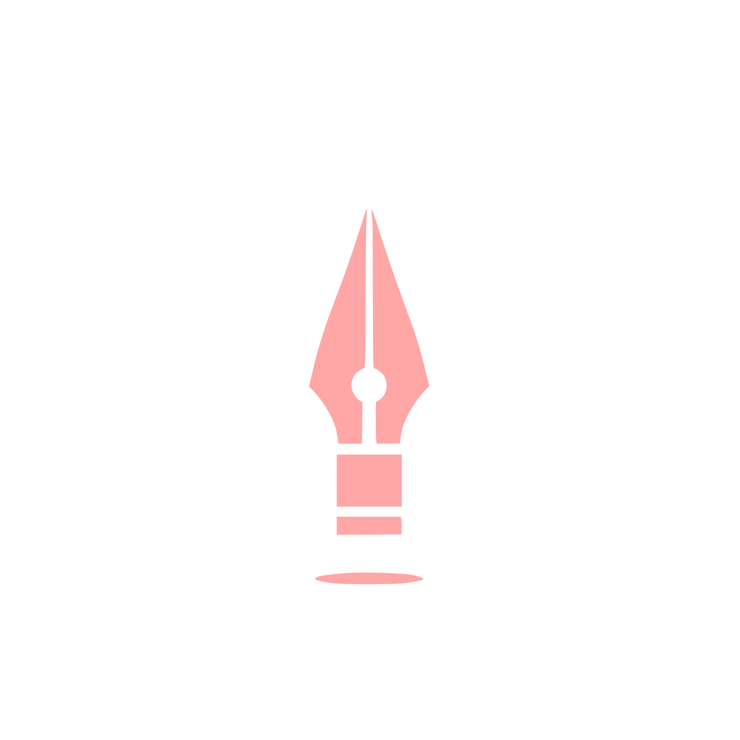 Ink Pen Nib Logo #ffa6a6