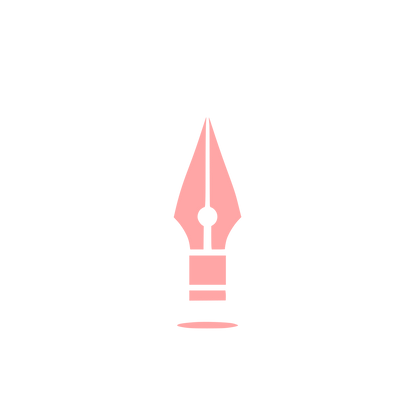 Ink Pen Nib Logo #ffa6a6