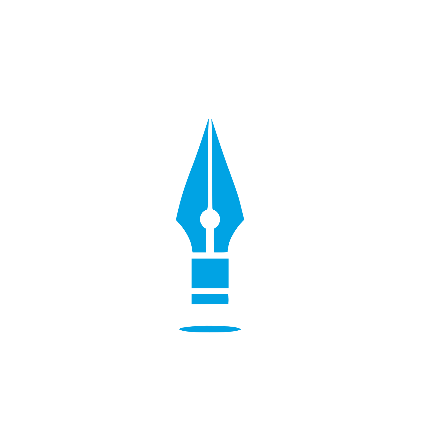 Ink Pen Nib Logo #00a3e4