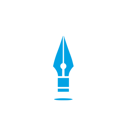 Ink Pen Nib Logo #00a3e4