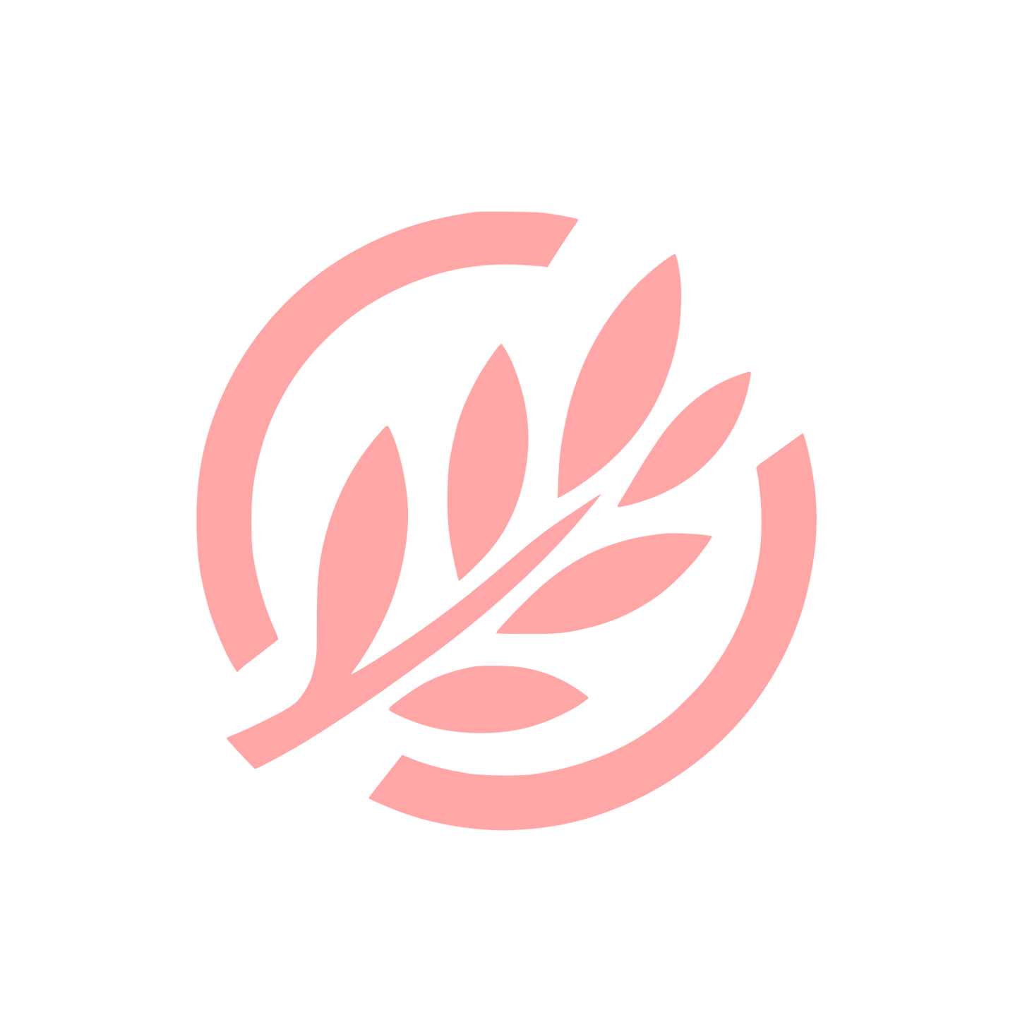 Circular Leaf Logo #ffa6a6