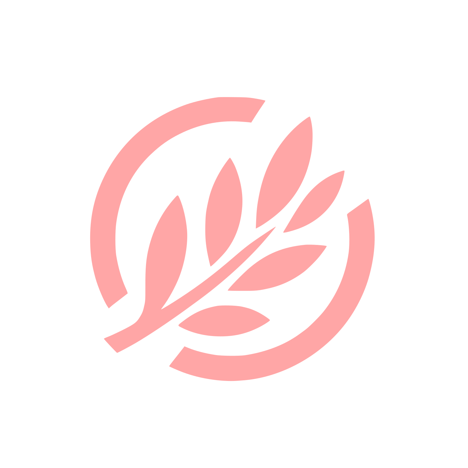 Circular Leaf Logo #ffa6a6