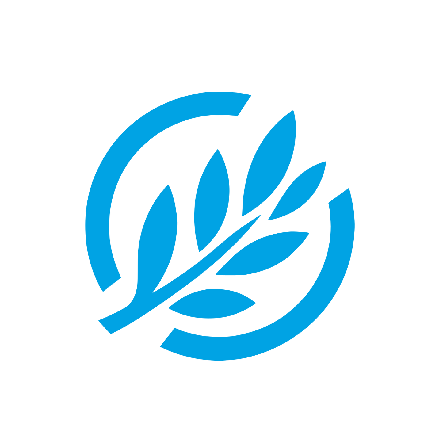Circular Leaf Logo #00a3e4