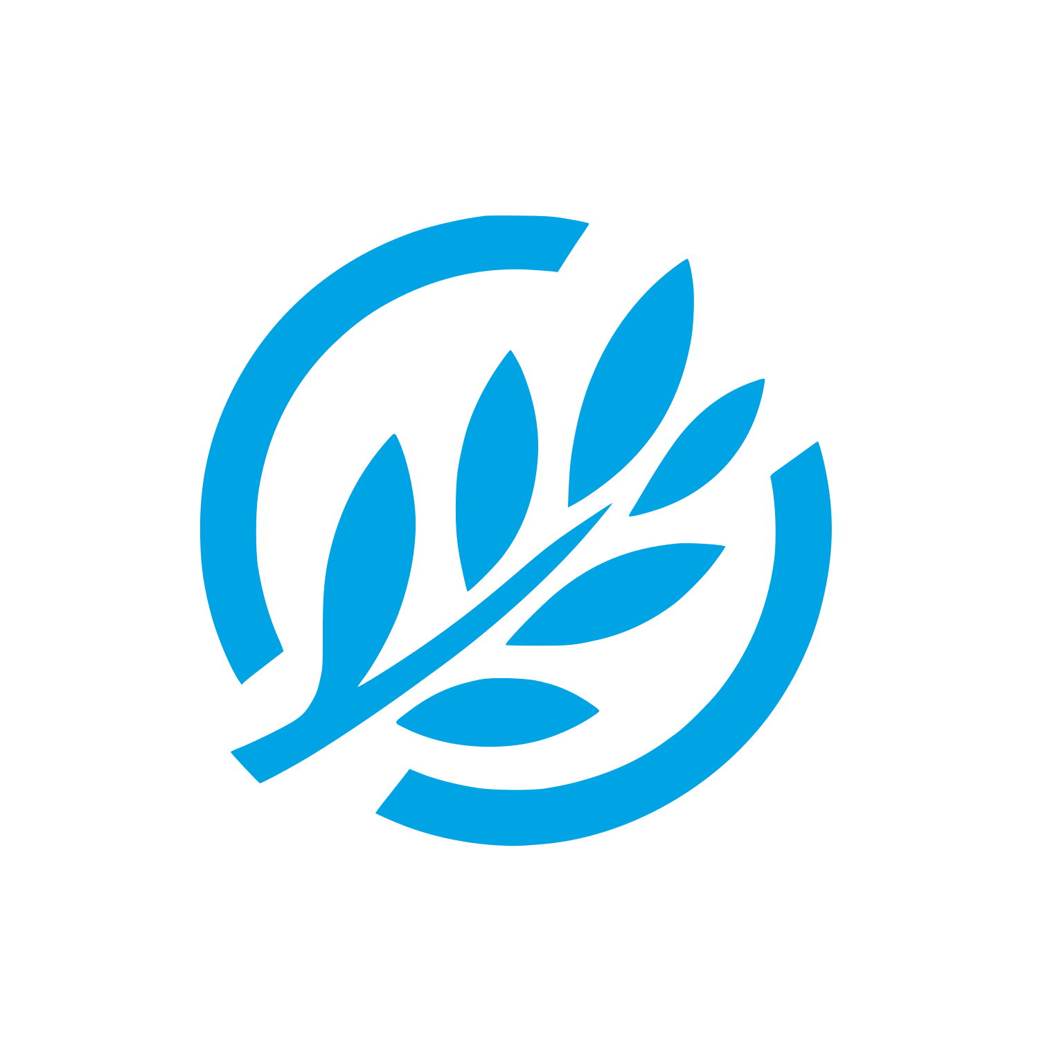 Circular Leaf Logo #00a3e4