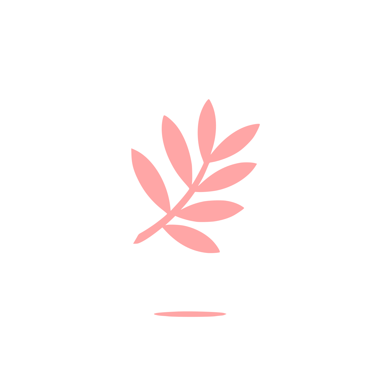 Leaf Branch Logo #ffa6a6