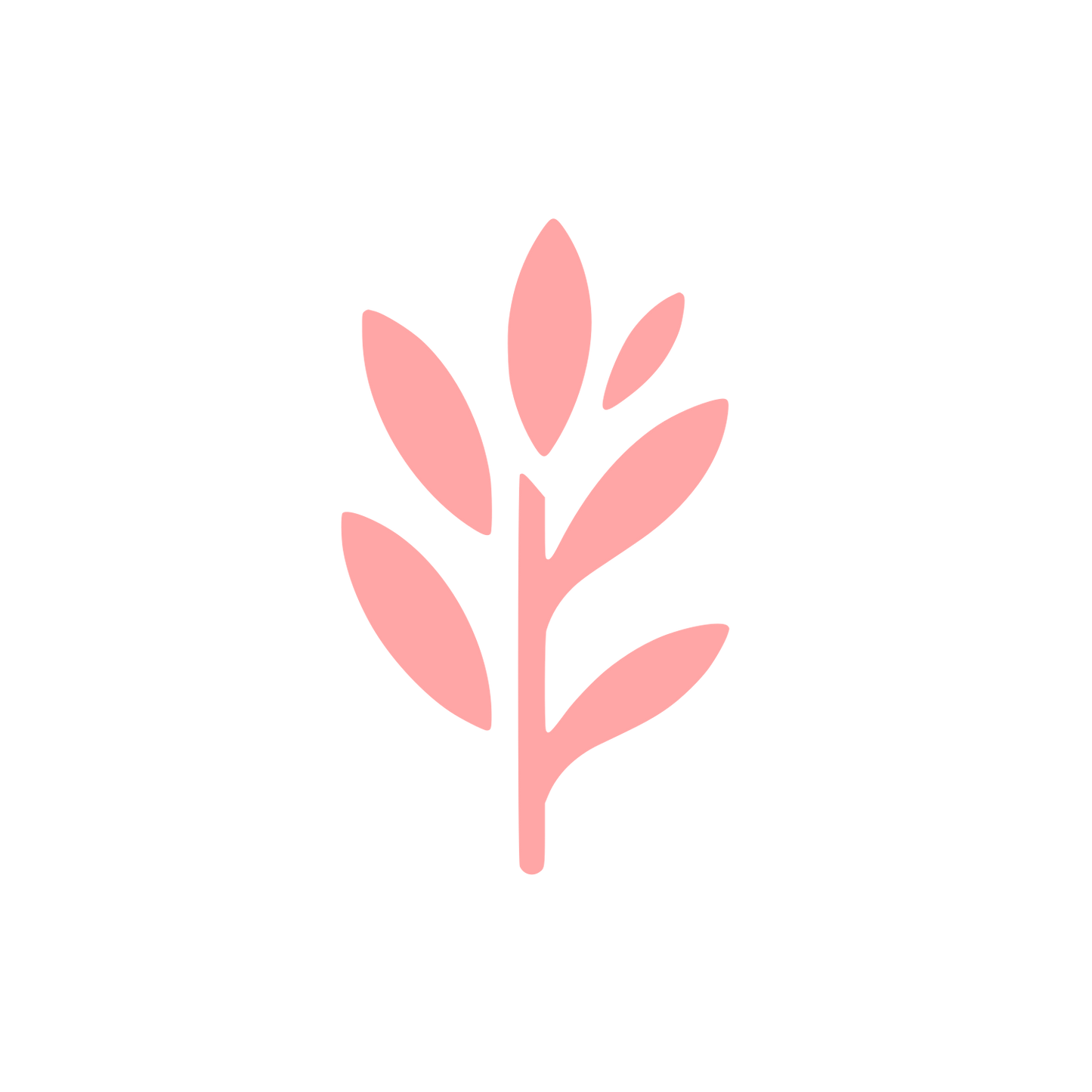 Simplified Plant Logo #ffa6a6
