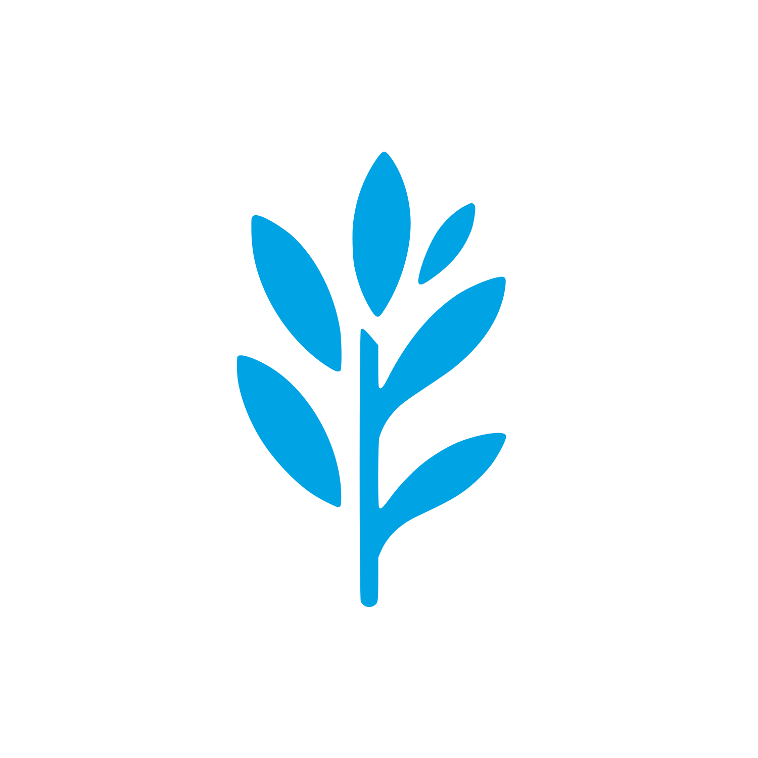 Simplified Plant Logo #00a3e4