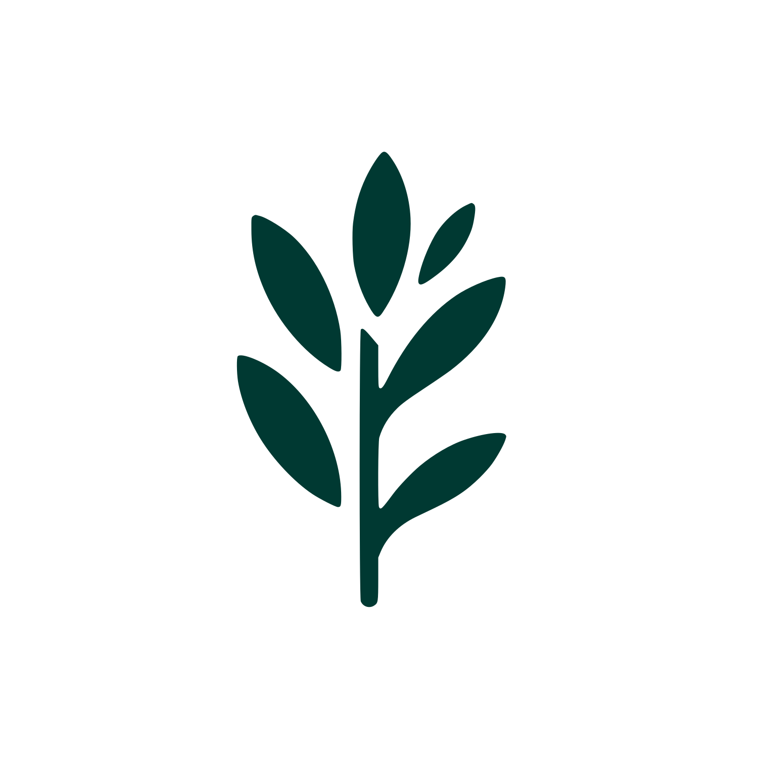 Simplified Plant Logo #003932