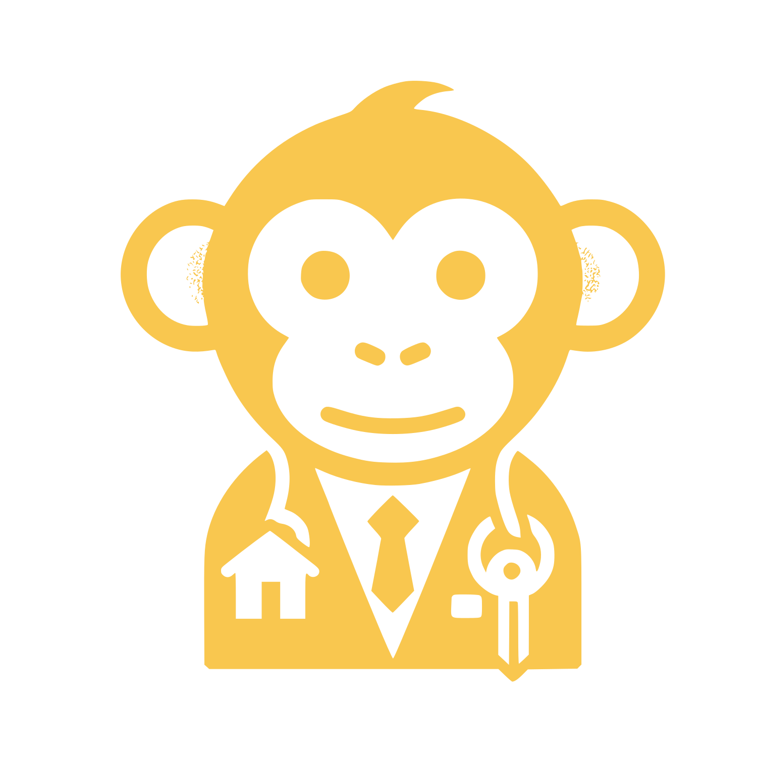 Monkey House Keys Logo #F9C74F