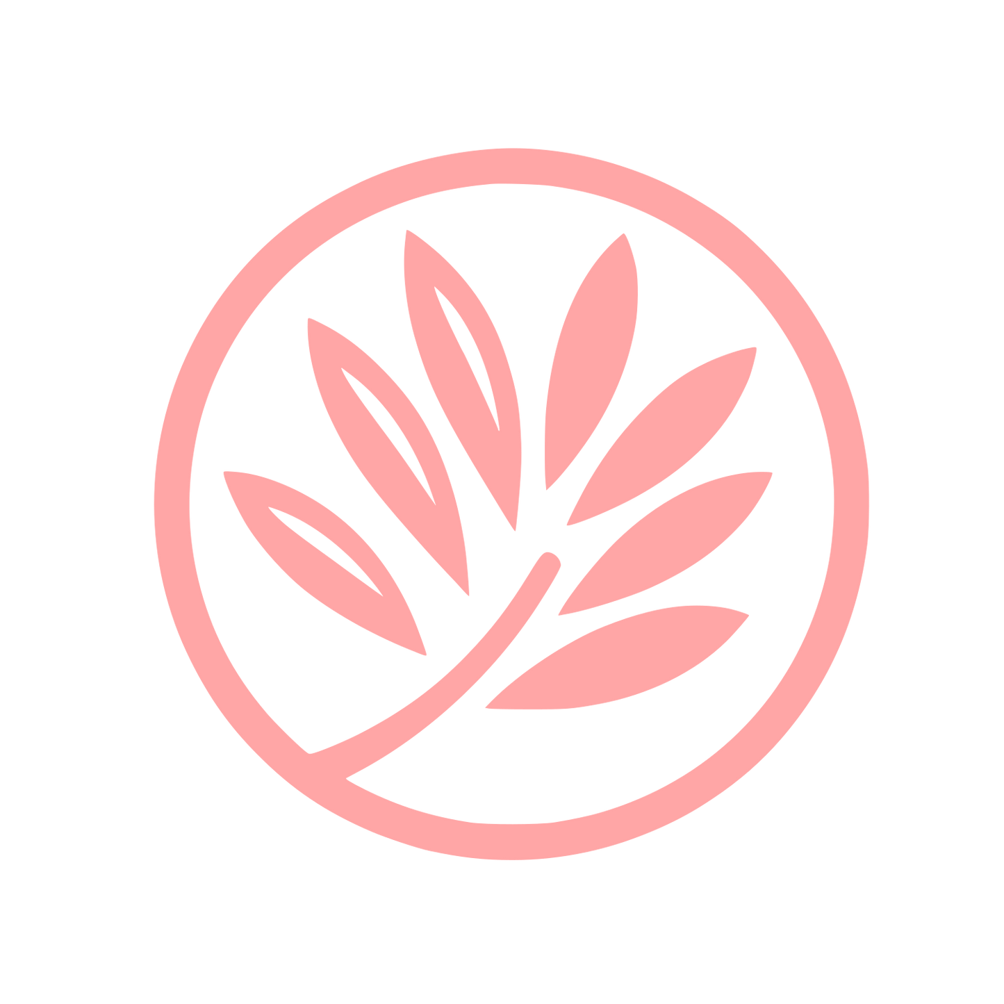 Leaf Emblem Logo #ffa6a6