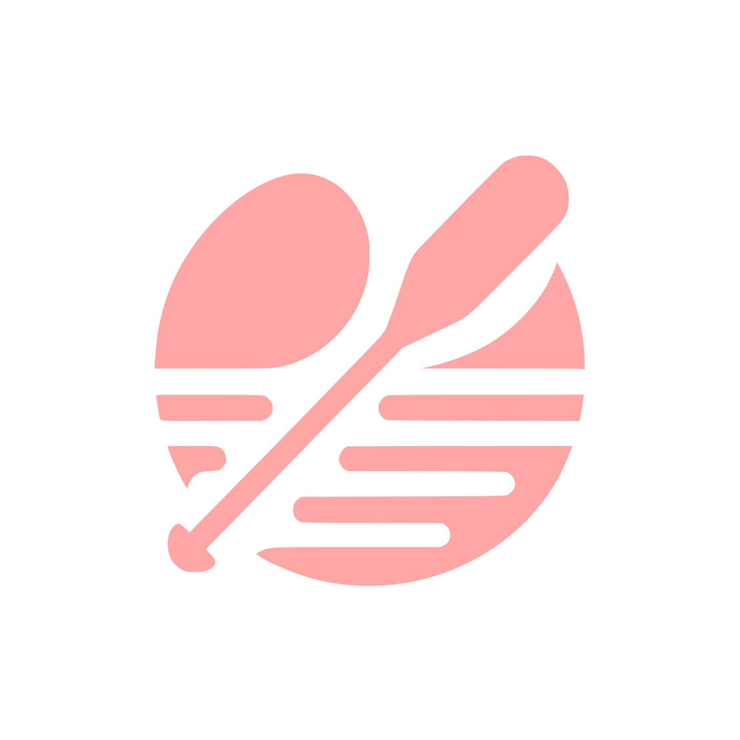 Circle Paddle Logo #ffa6a6