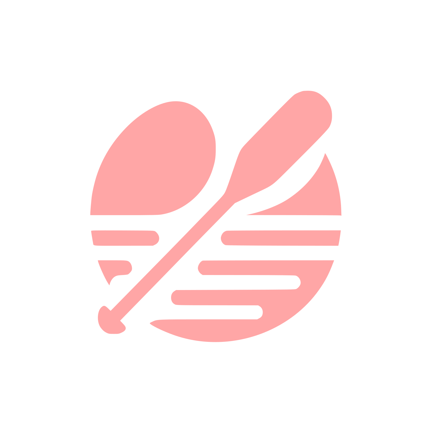 Circle Paddle Logo #ffa6a6
