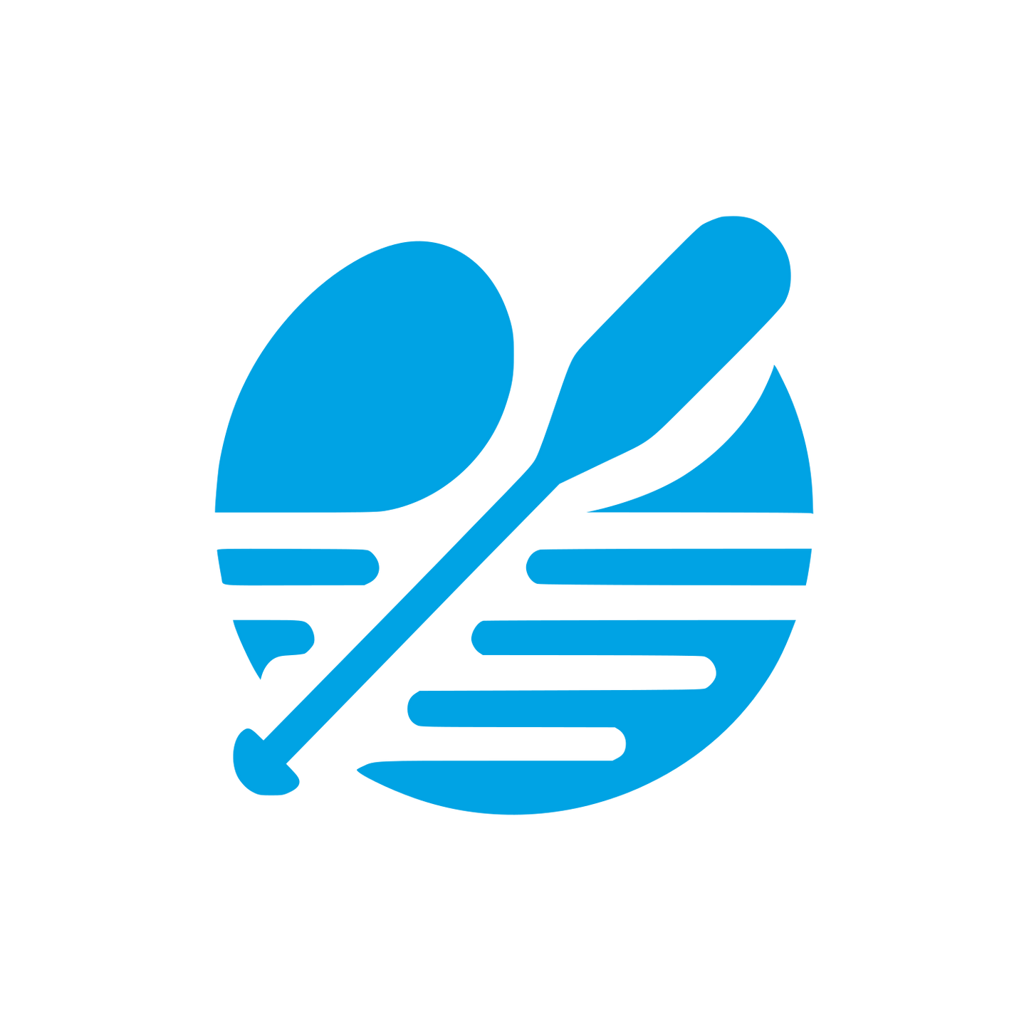 Circle Paddle Logo #00a3e4