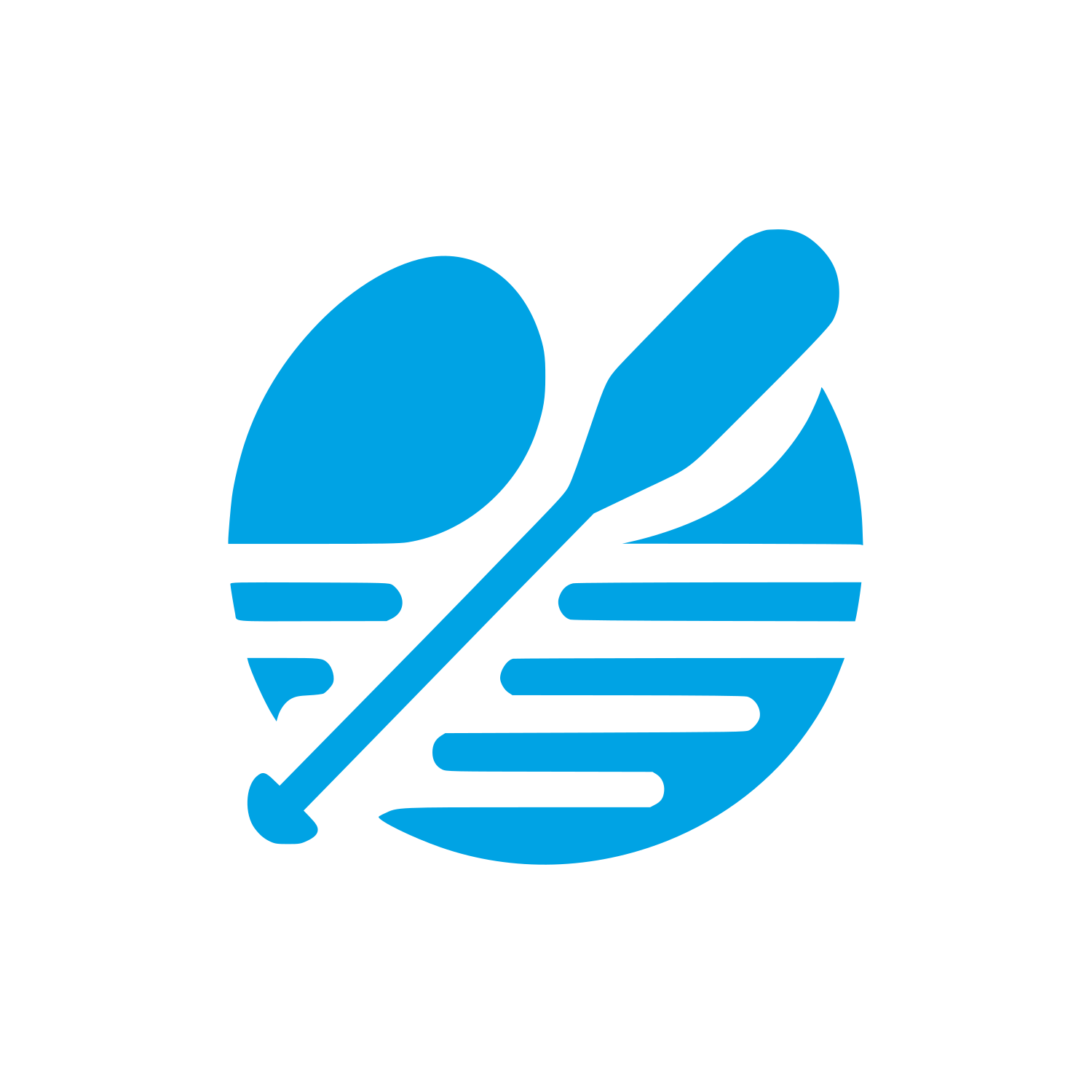 Circle Paddle Logo #00a3e4