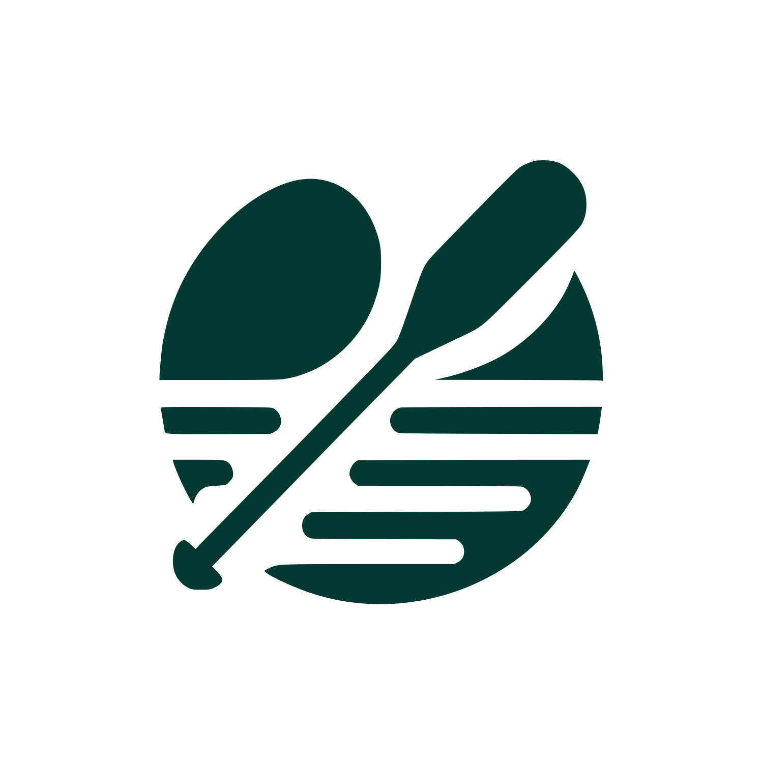 Circle Paddle Logo #003932