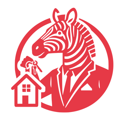 Zebra in Suit Logo #E63946