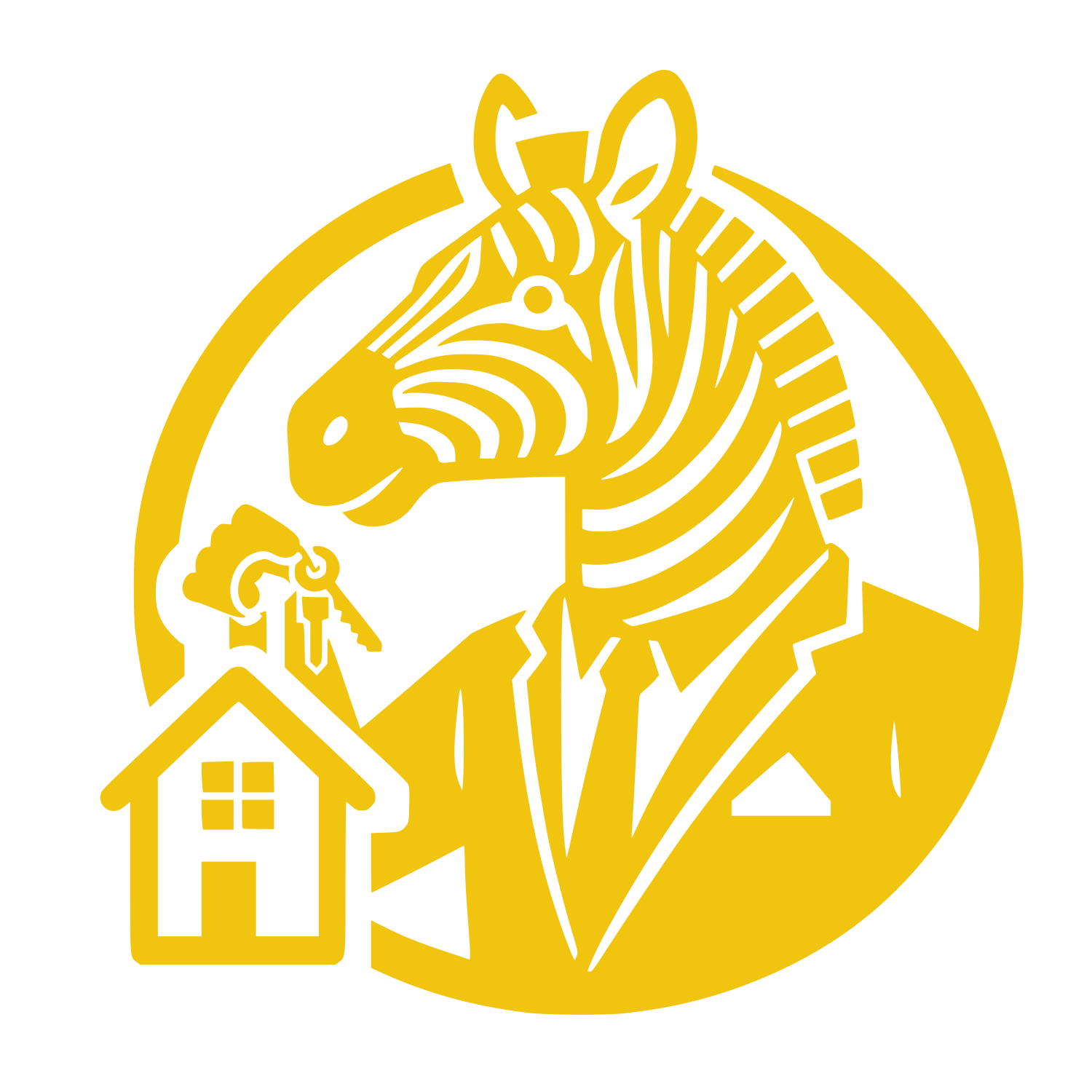 Zebra in Suit Logo #F1C40F