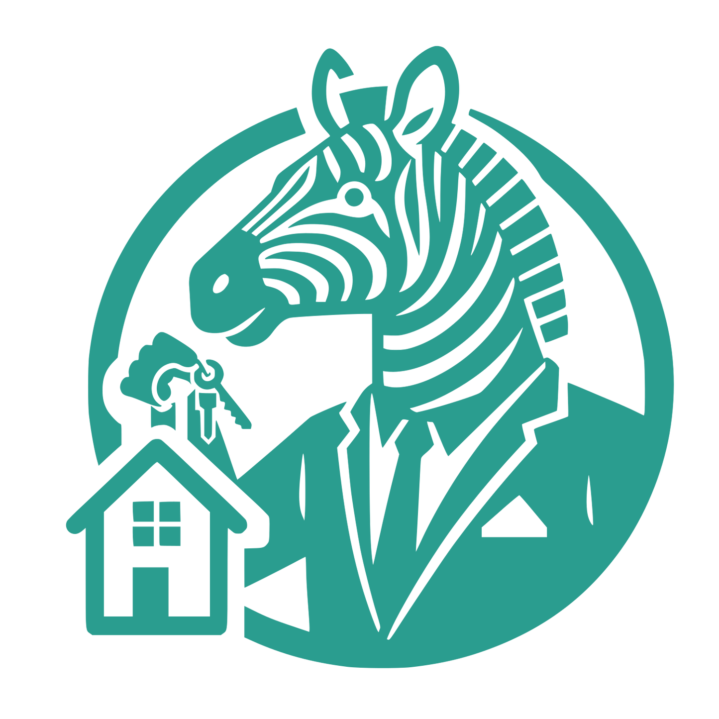 Zebra in Suit Logo #2A9D8F