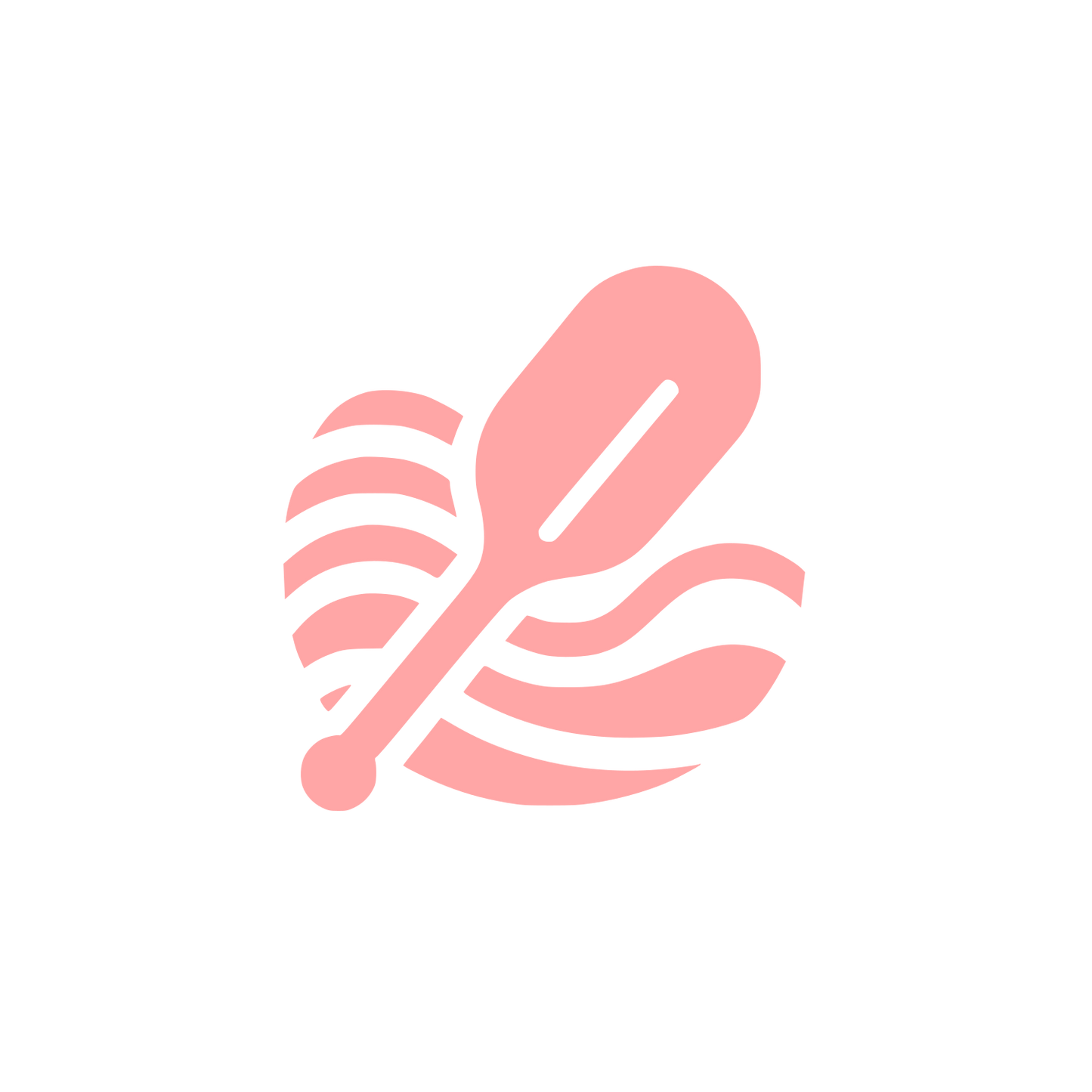 Paddle Sports Logo #ffa6a6