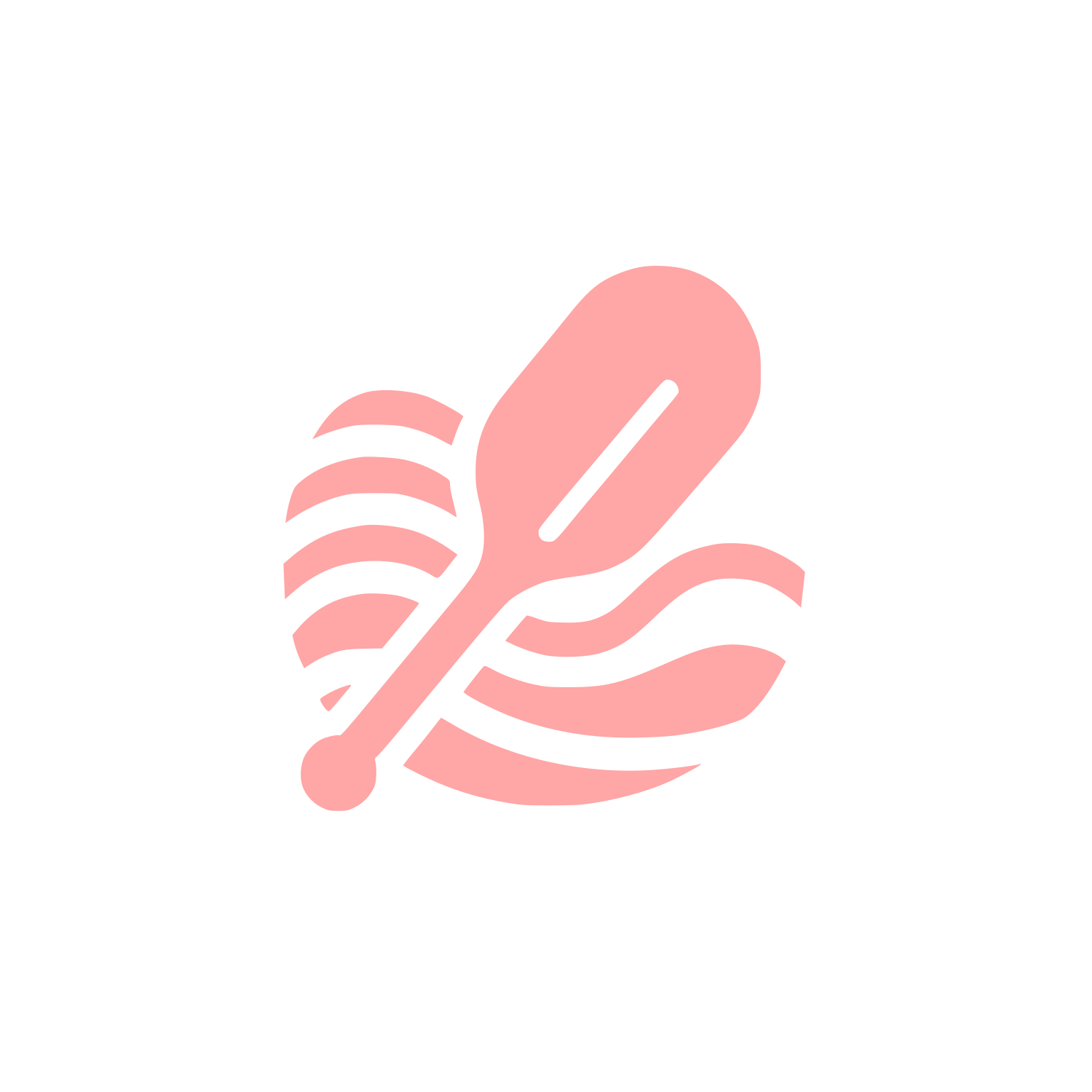 Paddle Sports Logo #ffa6a6