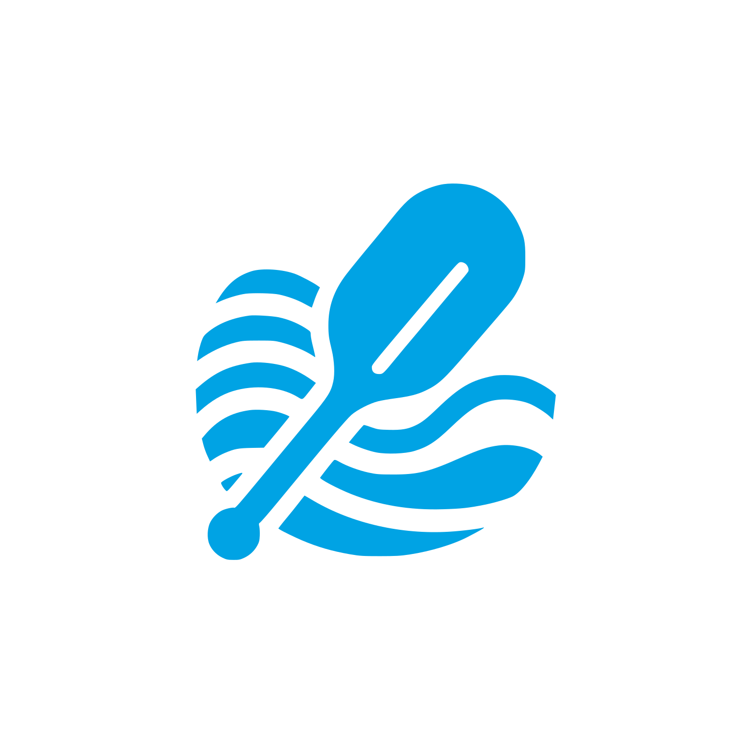 Paddle Sports Logo #00a3e4